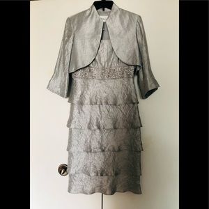 David’s Bridal Dress Bolero Suit 8 Beaded Prom Formal Wedding Formal